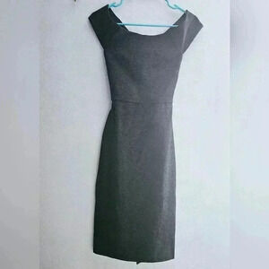 Talula Aritzia varndell Dress Heather Charcoal knee length Stretchy Sz S…